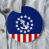 アメリ航海のカのヨット国旗はマリーナにある 缶バッジ (インサイチュ)