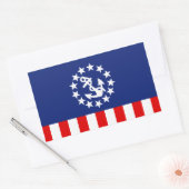 アメリ航海のカのヨット国旗はマリーナにある 長方形シール (封筒)