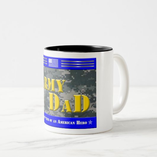 アメリ誇りを持ったカのヒーローギフトコーヒーマグのパパ ツートーンマグカップ (正面右)