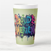 アメリ誇りを持ったカのラテ カフェラテマグ (正面)