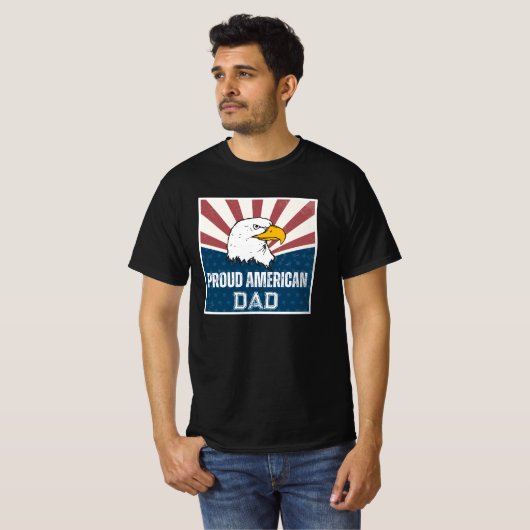 アメリ誇りを持ったカパパハゲ・イーグル国旗 Tシャツ (正面フル)