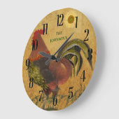 アメリ誇りを持ったカ素朴ニア ラージ壁時計 (傾斜)