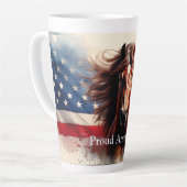 アメリ誇りを持ったカ馬 カフェラテマグ (左アングル)