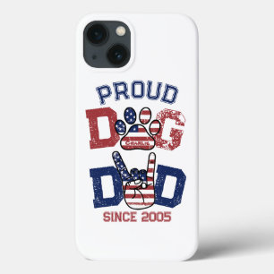 アメリ誇りを持ったカUSAペットドッグパパ恋人USフラグコーヒー iPhone 13ケース