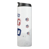 アメリ誇りを持ったカUSA愛犬パパ愛米国国旗 タンブラー (回転右)