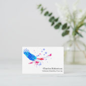 **アメリ   カン·イーグル·レッド·ホワイト·アンド·ブルーUSAフラグ 名刺 (スタンド正面)