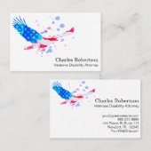 **アメリ   カン·イーグル·レッド·ホワイト·アンド·ブルーUSAフラグ 名刺 (正面/裏面)