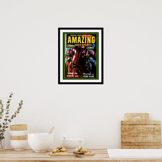 アメージングアドベンチャー#2レトロサイファイ漫画本 ポスター (キッチン)