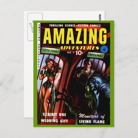 アメージングアドベンチャー#2レトロサイファイ漫画本 ポストカード (正面/裏面)