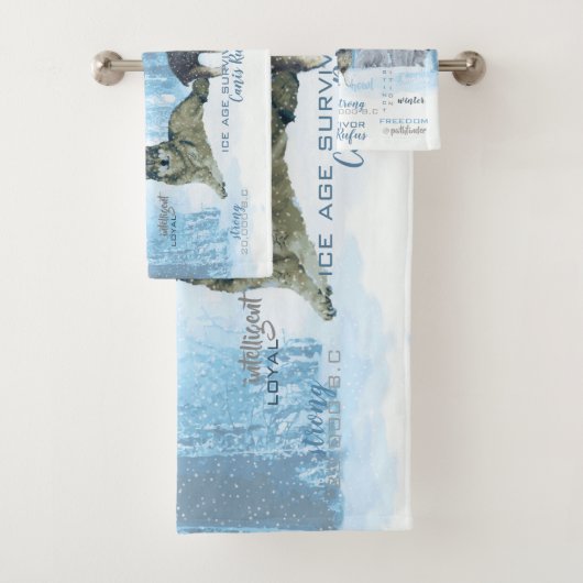 アメージングウォルフタイポグラフィ |パーソナライズされた | バスタオルセット (インサイチュ)