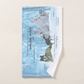 アメージングウォルフタイポグラフィ |パーソナライズされた | バスタオルセット (ハンドタオル)