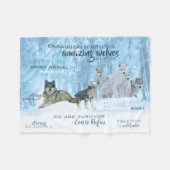 アメージングウォルフタイポグラフィ |パーソナライズされた | フリースブランケット (正面(横))