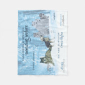 アメージングウォルフタイポグラフィ |パーソナライズされた | フリースブランケット (正面)