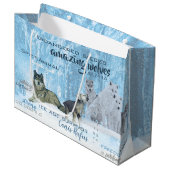 アメージングウォルフタイポグラフィ |パーソナライズされた | ラージペーパーバッグ (正面アングル)