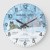 アメージングウォルフタイポグラフィ |パーソナライズされた | ラージ壁時計 (正面)