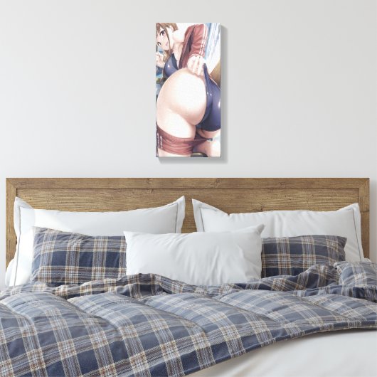 アメージングウォーターカラーアニメ独身のお尻Zキャンバス キャンバスプリント (インサイチュ (寝室))