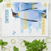 アメージングエンプレペンギンタイポグラフィアート キッチンタオル (折り畳み)