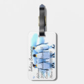 アメージングエンプレペンギンタイポグラフィアート ラゲッジタグ (裏面縦)