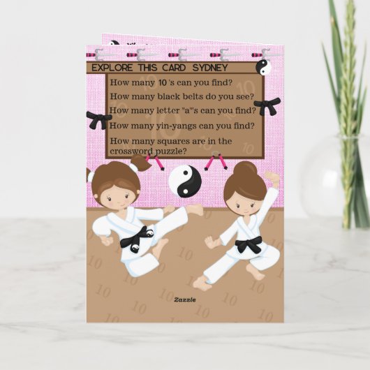 アメージングガールズカラートシークレットメッセージハッピーバースデー カード (裏面)