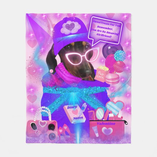 アメージングガールフレンドフリースブランケット フリースブランケット (正面)