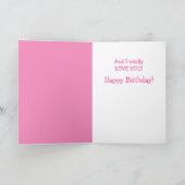 アメージングガールフレンド誕生日 カード (内部)