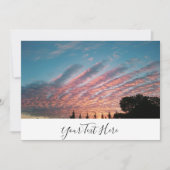 アメージングクラウドサンセットピンクゴールデン招待状カード 招待状 (正面)