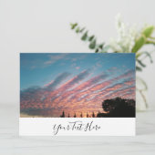 アメージングクラウドサンセットピンクゴールデン招待状カード 招待状 (スタンド正面)