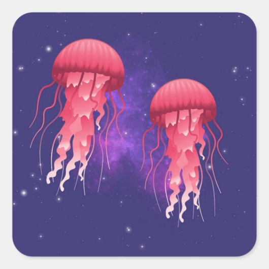 アメージングクラゲイン宇宙 スクエアシール (正面)