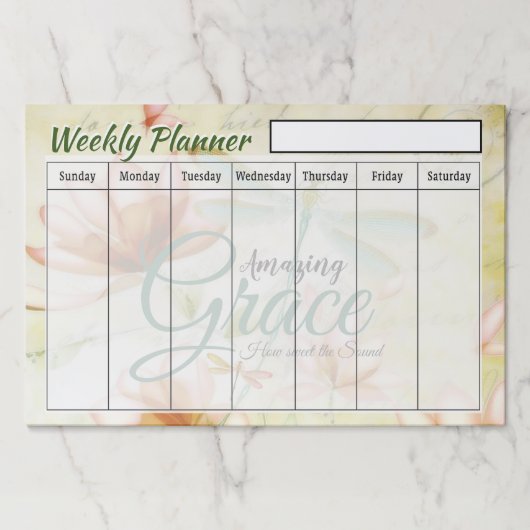アメージンググレースウィークリープランナーシート ペーパーパッド (正面)