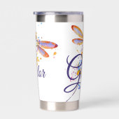 アメージンググレースドラゴンフライ（ばちゃばちゃ）跳ねる パーソナライズされた 保温保冷タンブラー (右面)