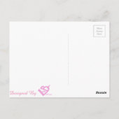 アメージンググレースビューティフルピンクローズタイポグラフィ ポストカード (裏面)