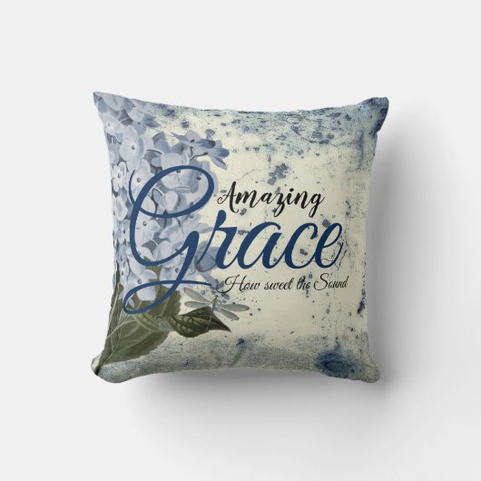 アメージンググレースブルーアジサイ クッション (正面)