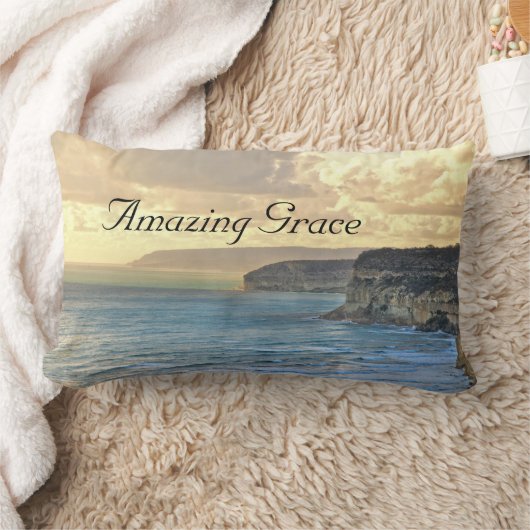アメージンググレース海サンセットカスタム装飾用クッション ランバークッション (ブランケット)