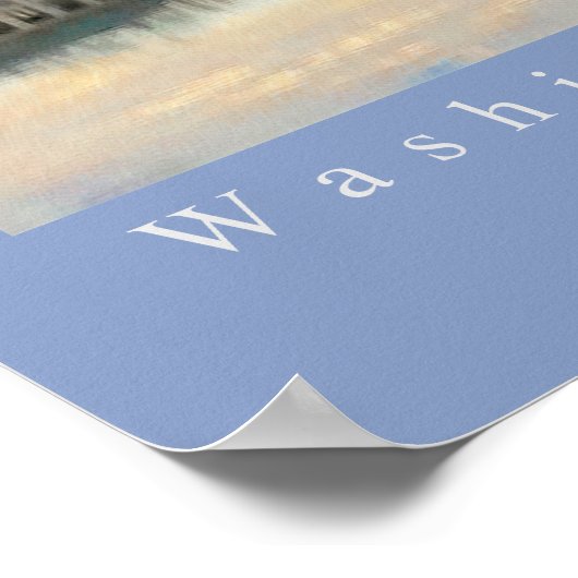 アメージングサンセットオーバーワシントンパークレイクデンバー ポスター (角)