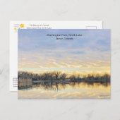 アメージングサンセットワシントンパークレイクデンバーCO ポストカード (正面/裏面)