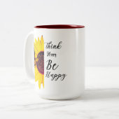アメージングサンフラワーハッピー引用文 ツートーンマグカップ (正面左)