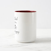 アメージングサンフラワーハッピー引用文 ツートーンマグカップ (中央)