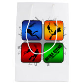 アメージングスキューバダイビングアーバンスタイル ミディアムペーパーバッグ (裏面)