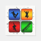 アメージングスノーボーディングアーバンスタイル スタンダードカクテルナプキン (正面)