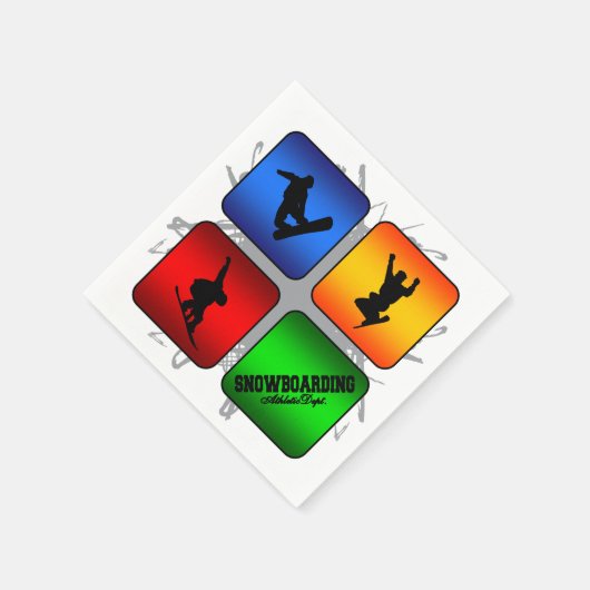 アメージングスノーボーディングアーバンスタイル スタンダードカクテルナプキン (角)