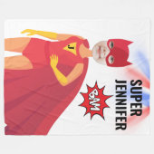 アメージングスーパーヒーローガール誕生日ギフトファブバリュー フリースブランケット (正面(横))