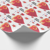 アメージングスーパーヒーローガール誕生日ギフトファブバリュー ラッピングペーパー (角)