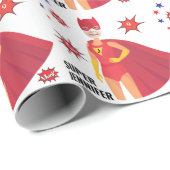 アメージングスーパーヒーローガール誕生日ギフトファブバリュー ラッピングペーパー (ロールコーナー)