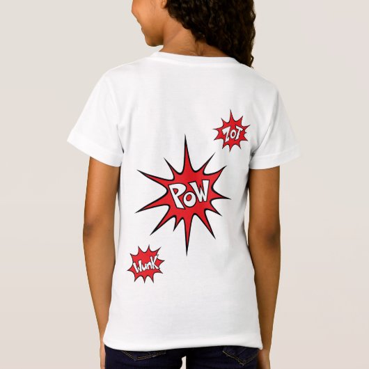 アメージングスーパーヒーローガール誕生日ギフトファブバリュー Tシャツ (裏面)