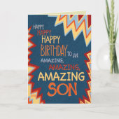 アメージングソン誕生日モダンインスピリシティカード カード (正面)