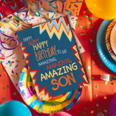 アメージングソン誕生日モダンインスピリシティカード カード