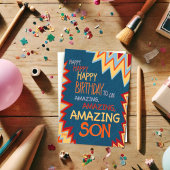 アメージングソン誕生日モダンインスピリシティカード カード