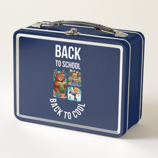 アメージングタイポグラフィ新学期デザイン メタルランチボックス (正面)