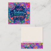 アメージングデイ引用文おもしろいハートカインドネスカード スクエア名刺 (正面/裏面)