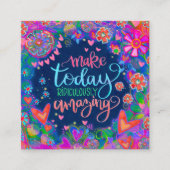 アメージングデイ引用文おもしろいハートカインドネスカード スクエア名刺 (正面)